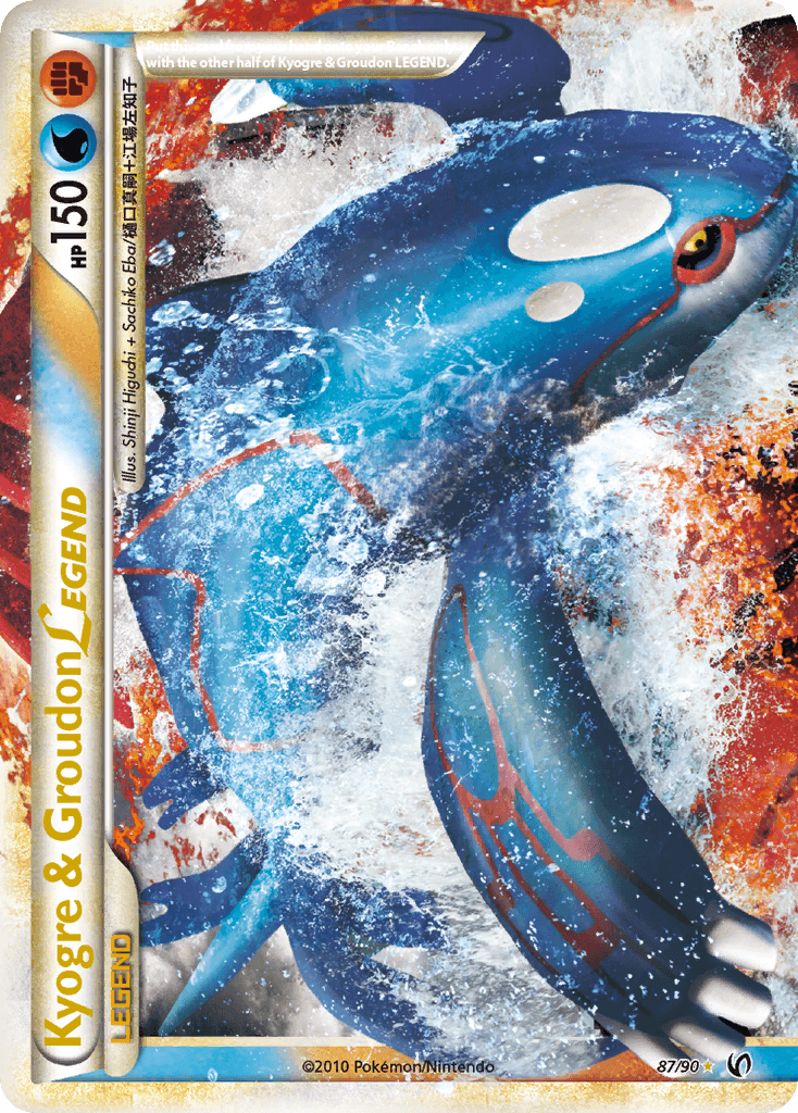 Kyogre & Groudon LEGEND printed card