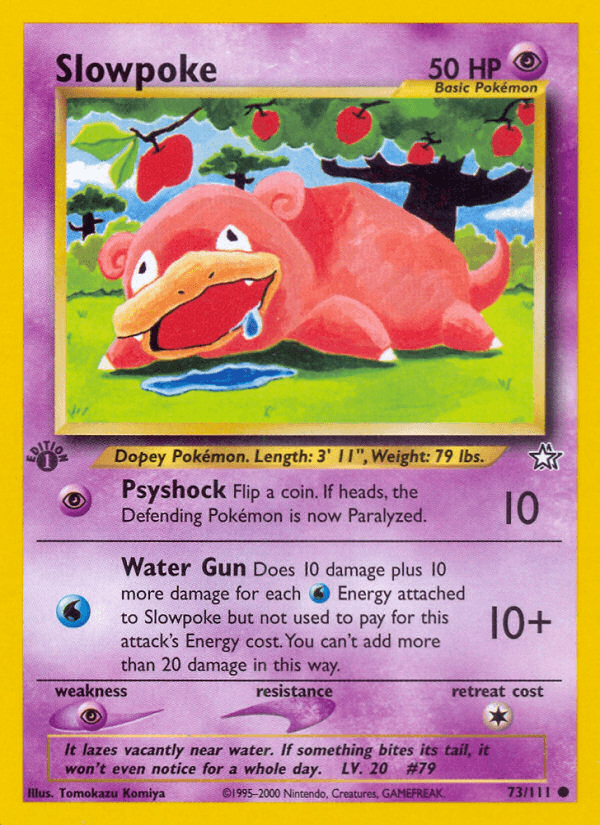 Slowpoke printed card