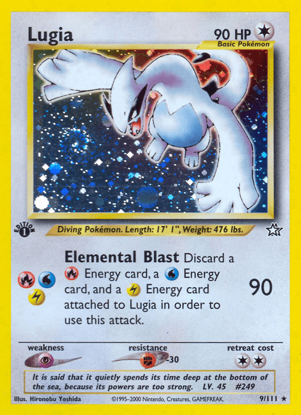 Lugia printed card