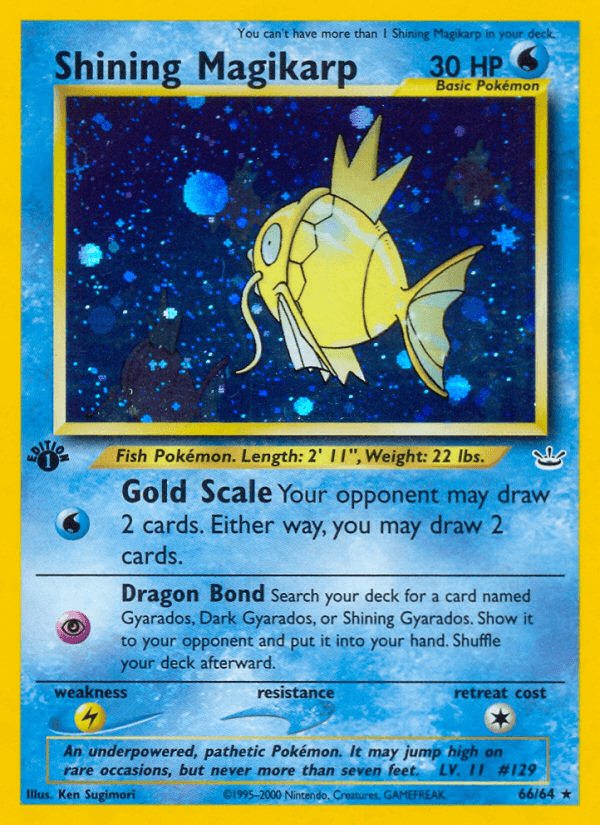 Shining Magikarp printed card