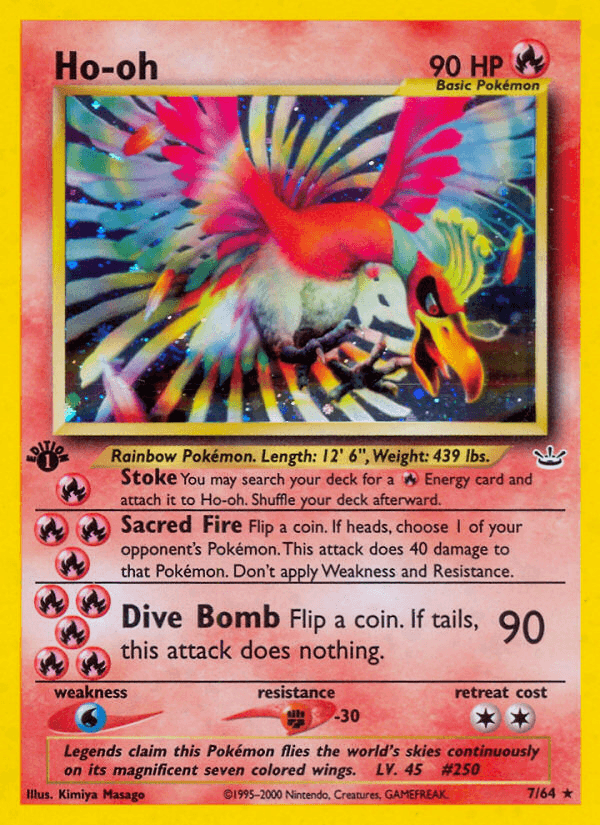 Ho-oh printed card