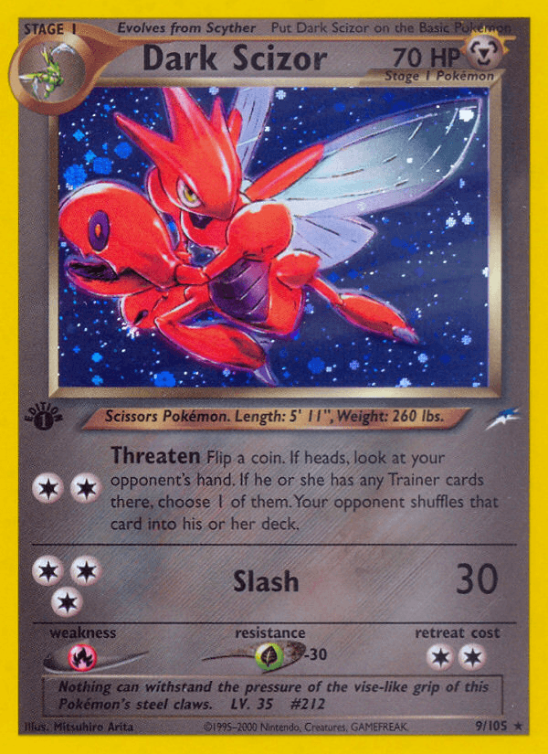 Dark Scizor printed card