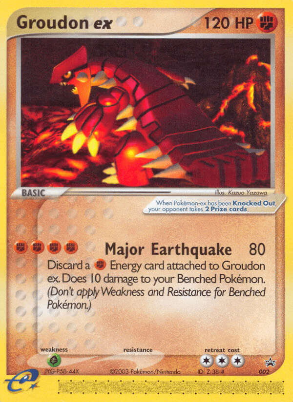 Groudon ex printed card