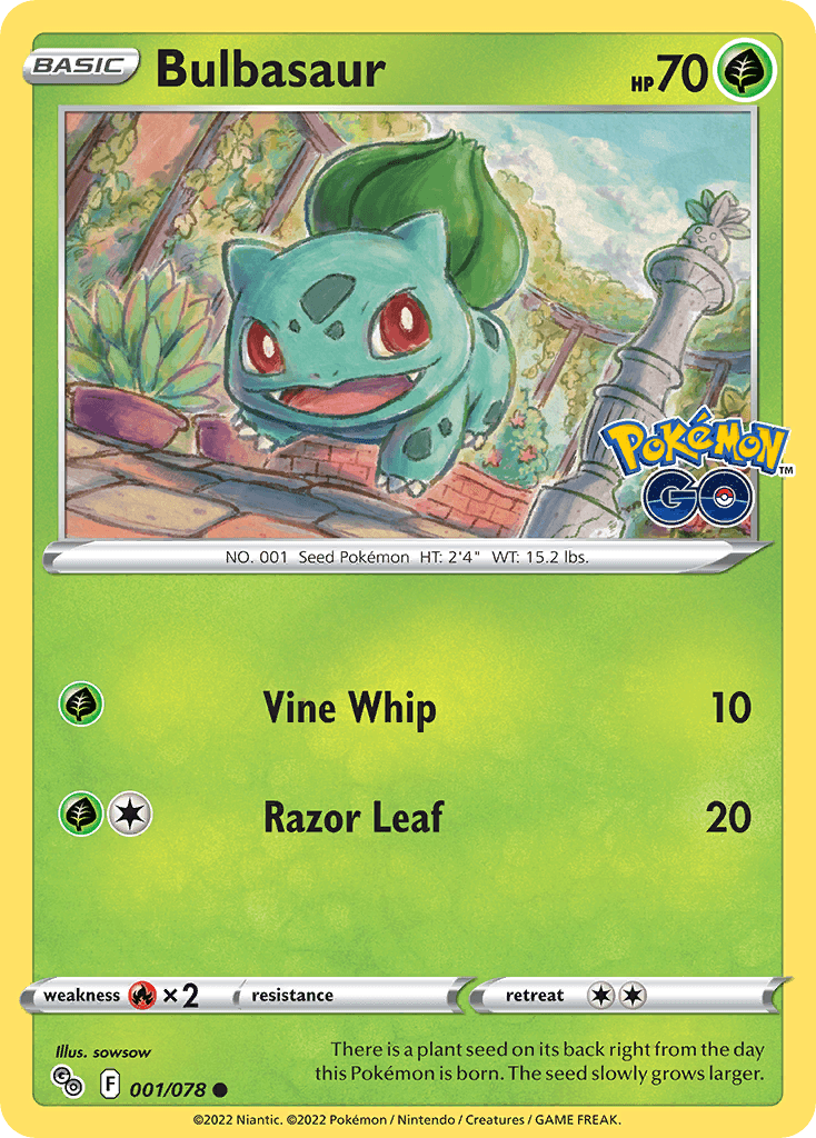 Bulbasaur printed card
