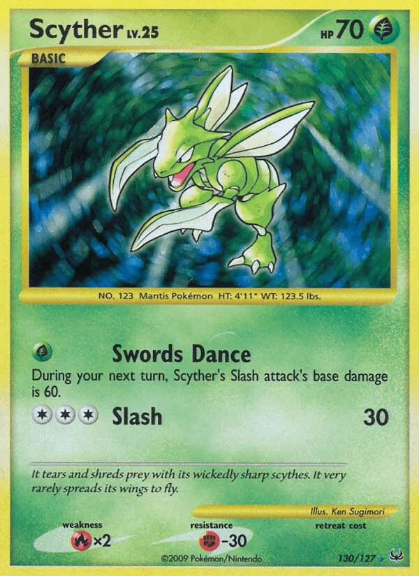 Scyther printed card