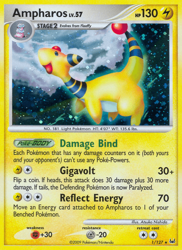 Ampharos printed card