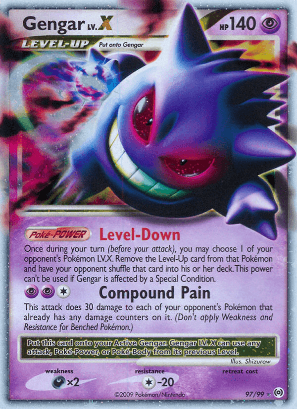 Gengar LV.X printed card