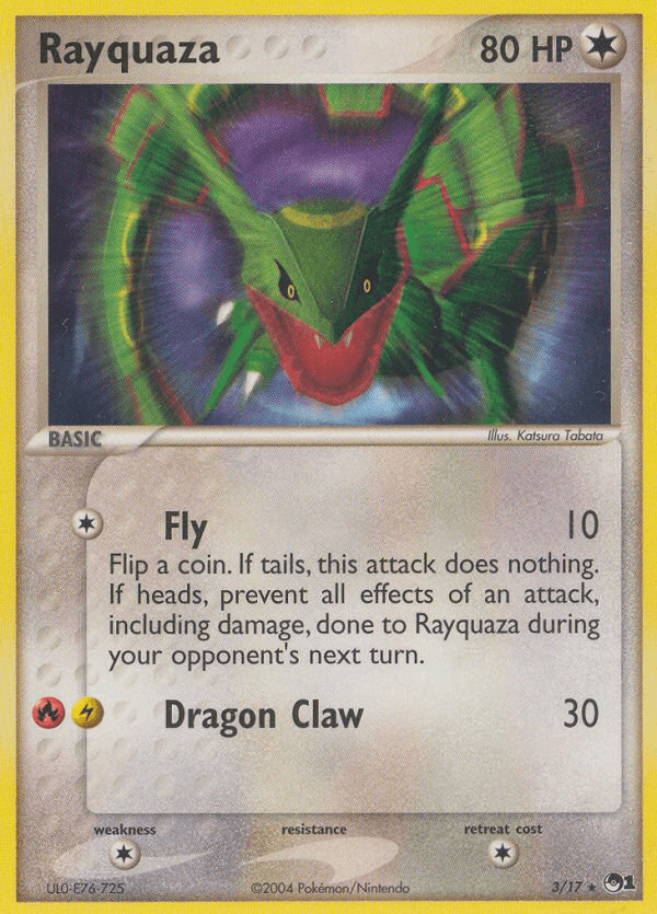 Rayquaza printed card
