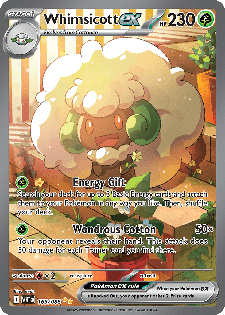 Whimsicott ex printed card