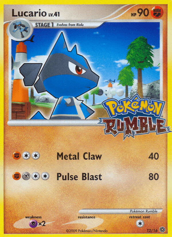 Lucario printed card