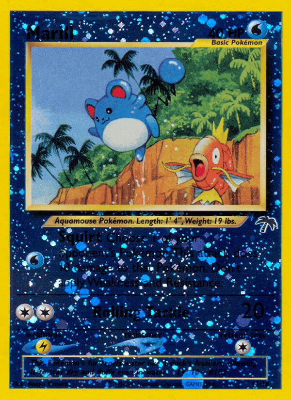 Marill printed card