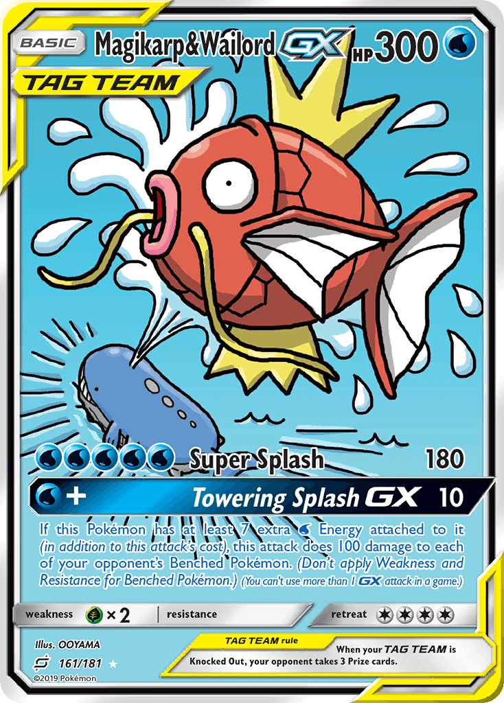 Magikarp & Wailord-GX printed card