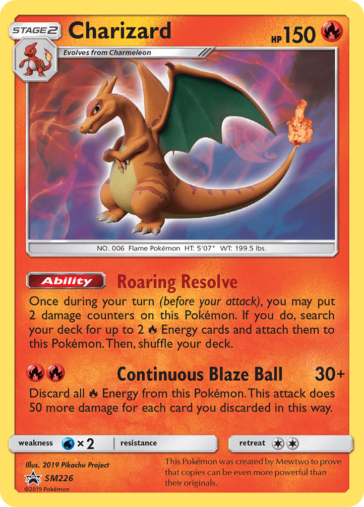 Charizard printed card