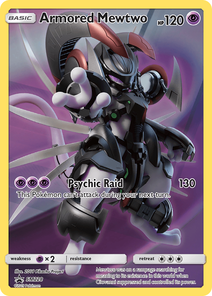 Armored Mewtwo printed card