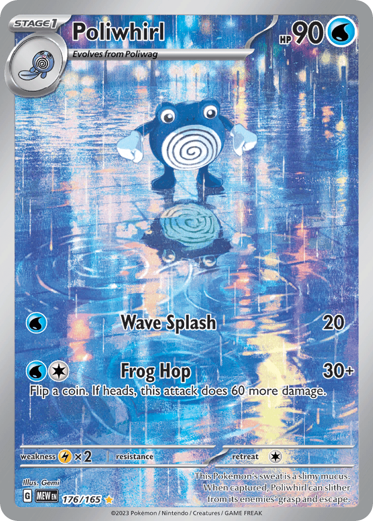 Poliwhirl printed card