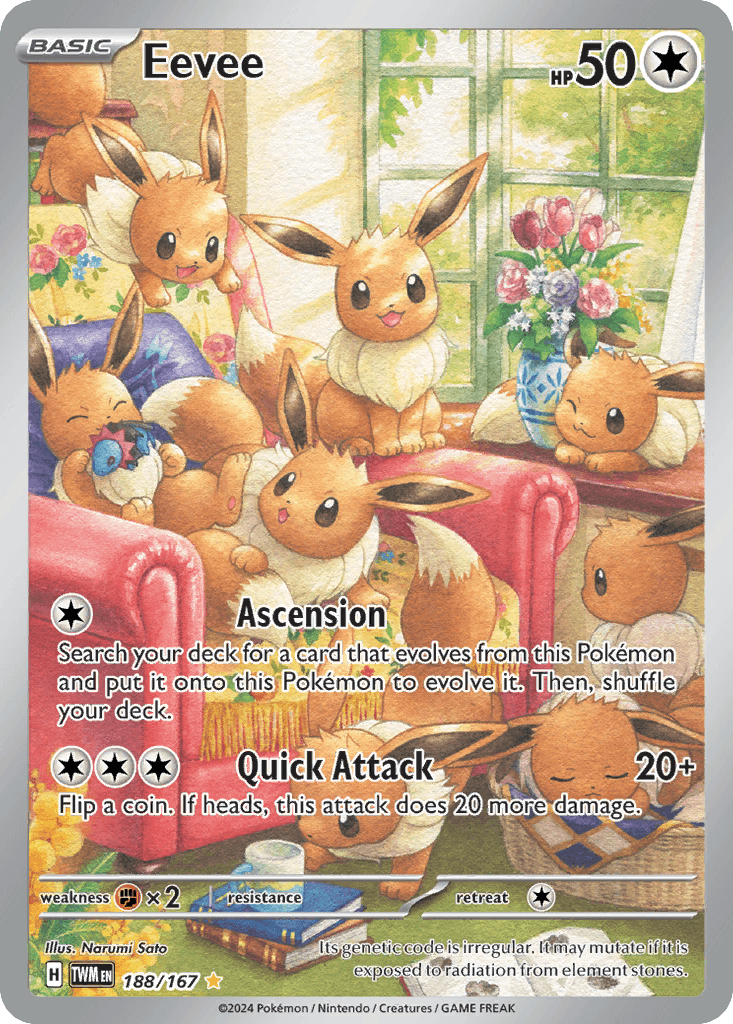 Eevee printed card