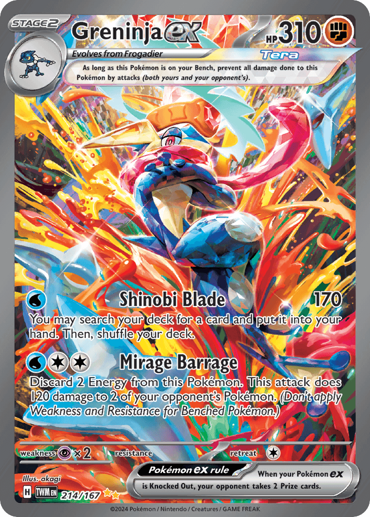 Greninja ex printed card