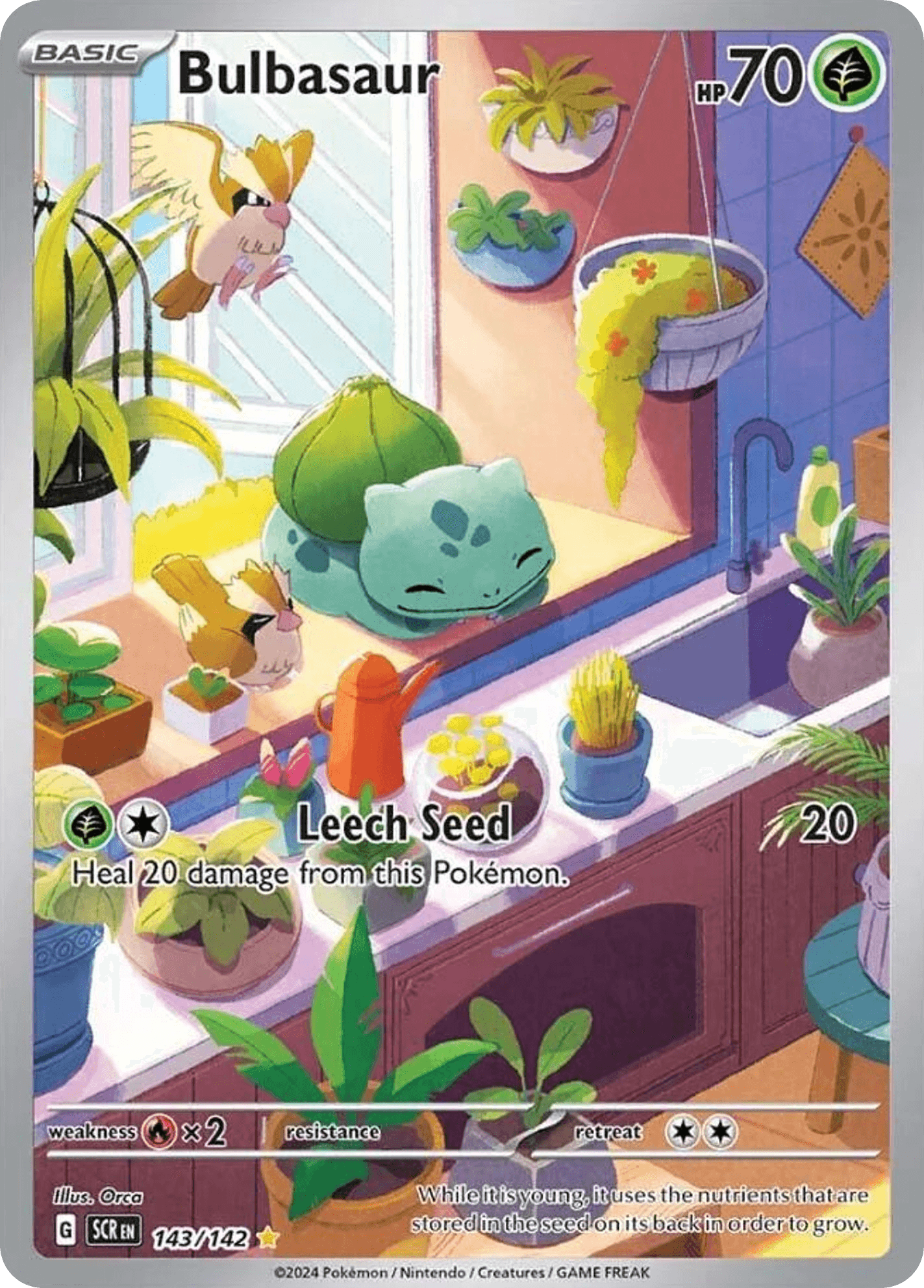 Bulbasaur printed card