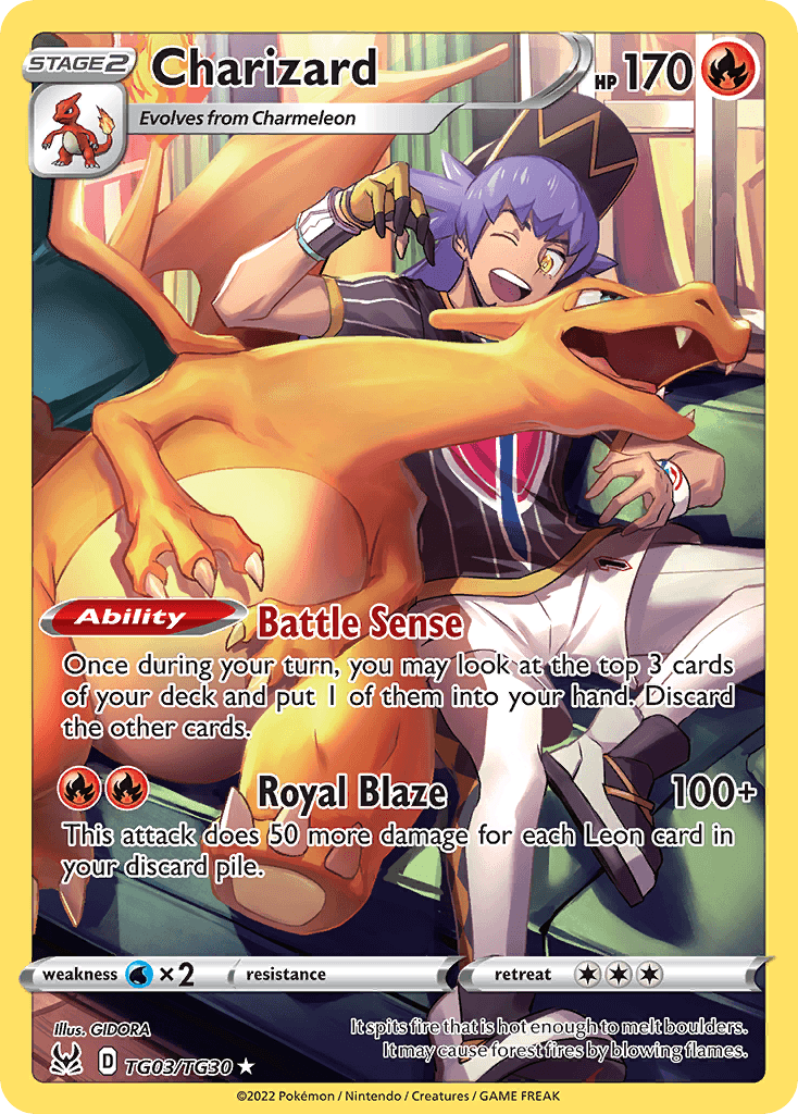 Charizard printed card