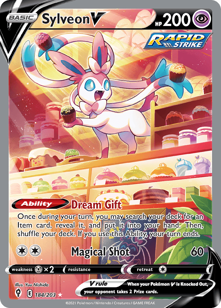 Sylveon V printed card