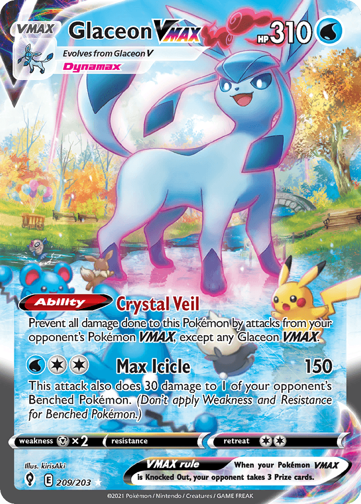 Glaceon VMAX printed card