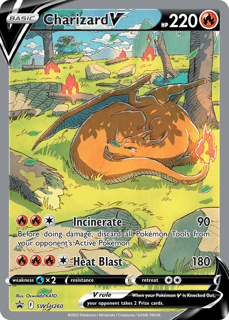 Charizard V printed card