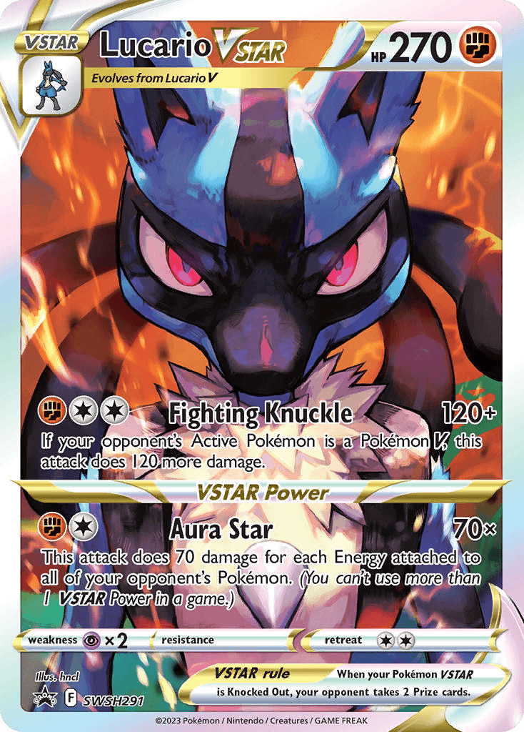 Lucario VSTAR printed card