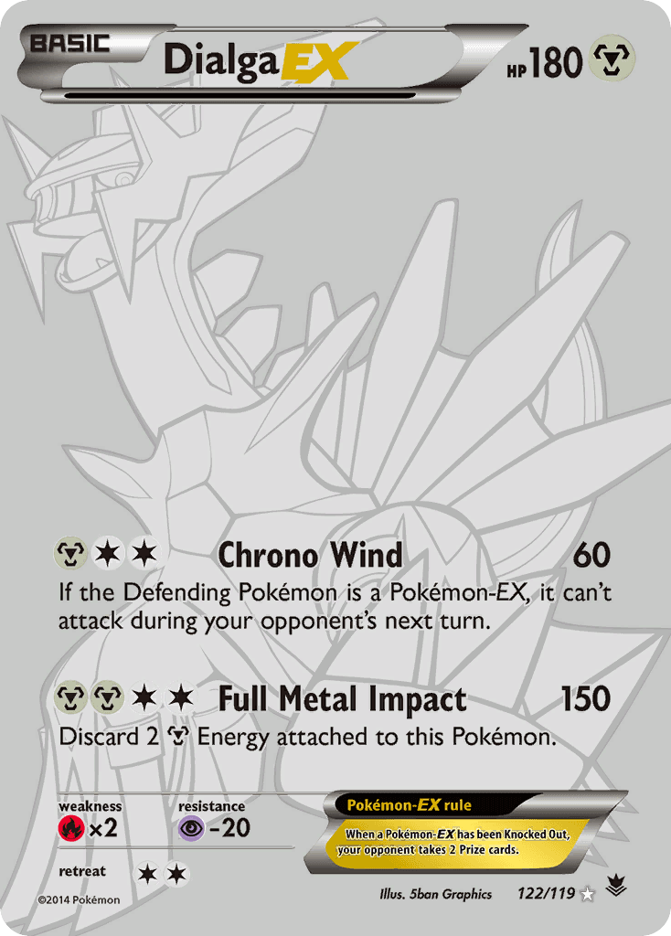 Dialga-EX printed card
