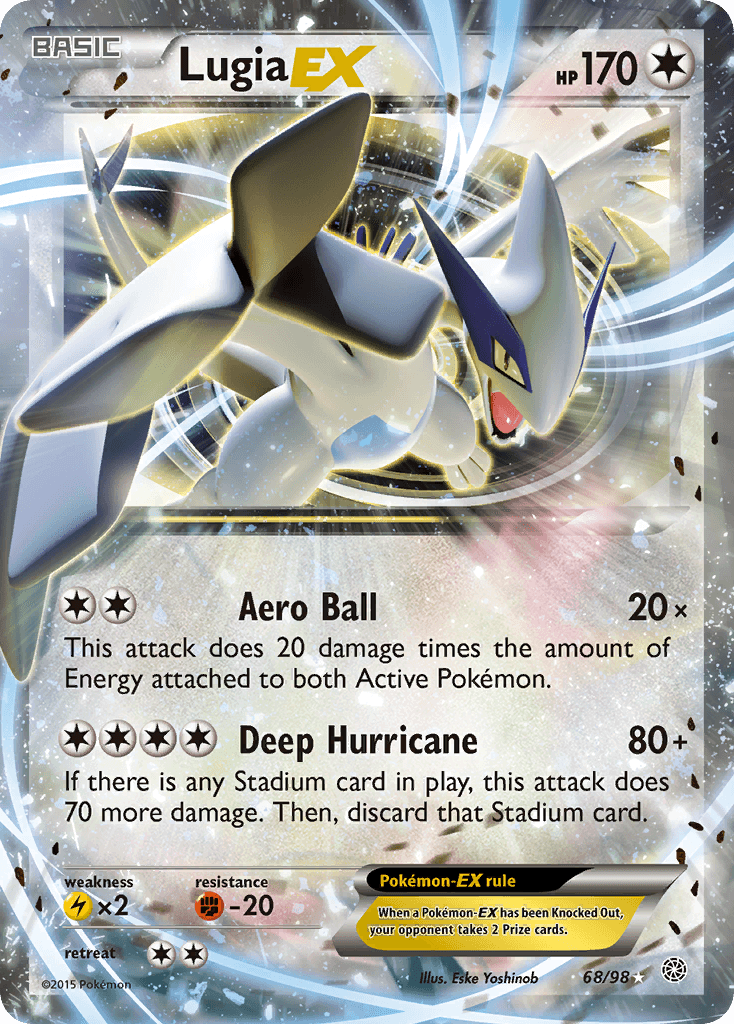 Lugia-EX printed card