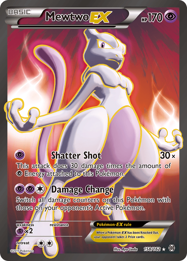 Mewtwo-EX printed card
