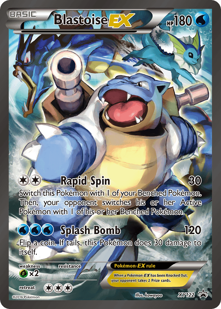 Blastoise-EX printed card