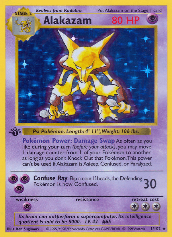 Alakazam printed card