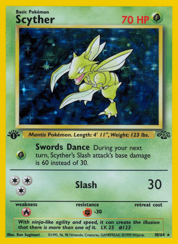 Scyther printed card