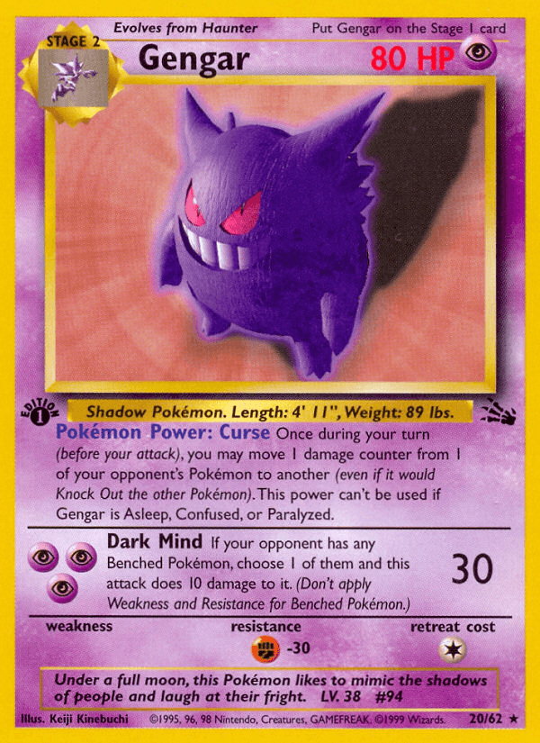 Gengar printed card