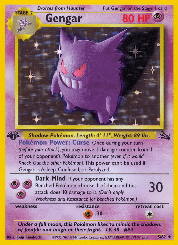 Gengar printed card