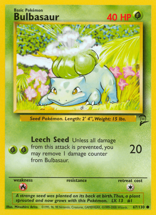 Bulbasaur printed card