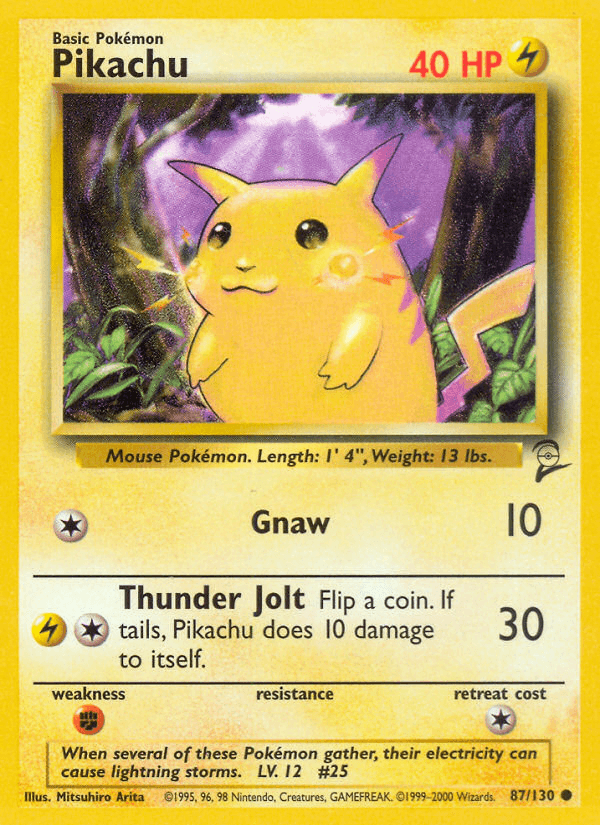 Pikachu printed card