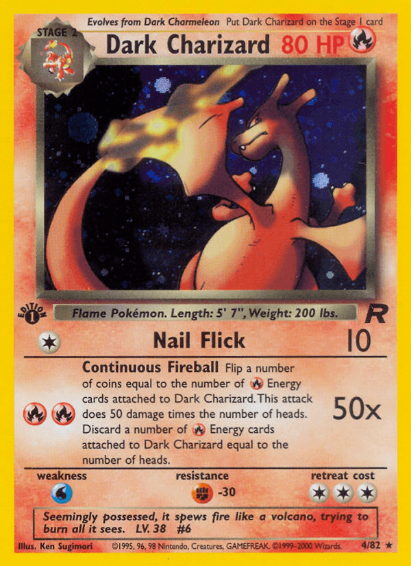 Dark Charizard printed card