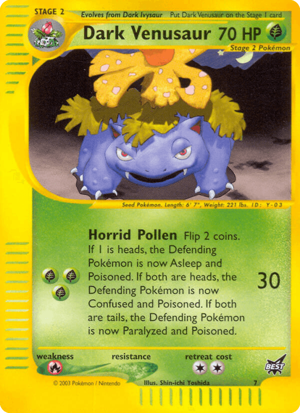 Dark Venusaur printed card