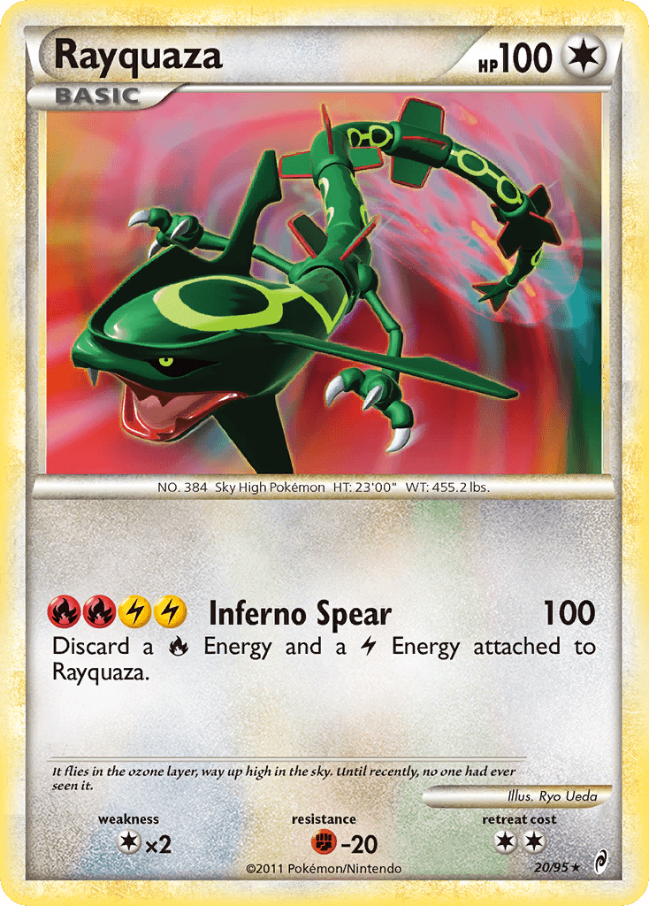 Rayquaza printed card