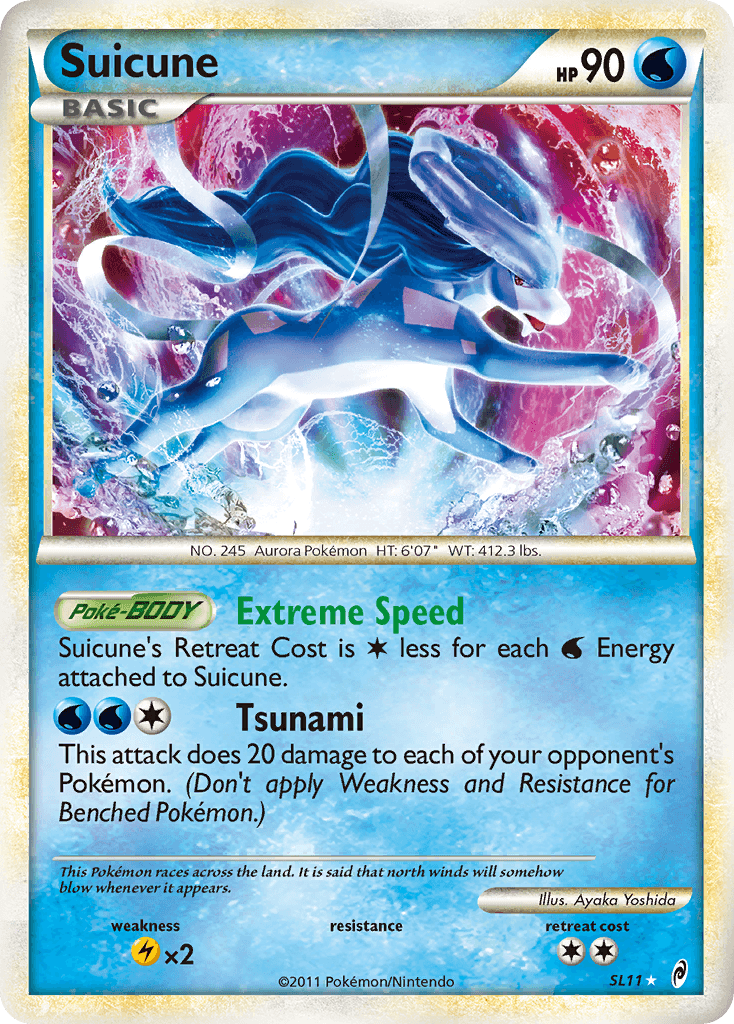 Suicune printed card