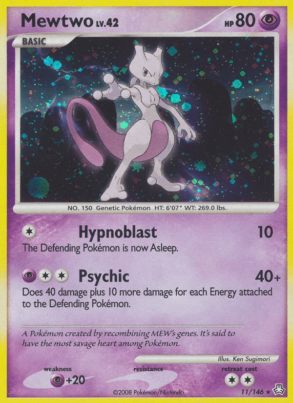 Mewtwo printed card