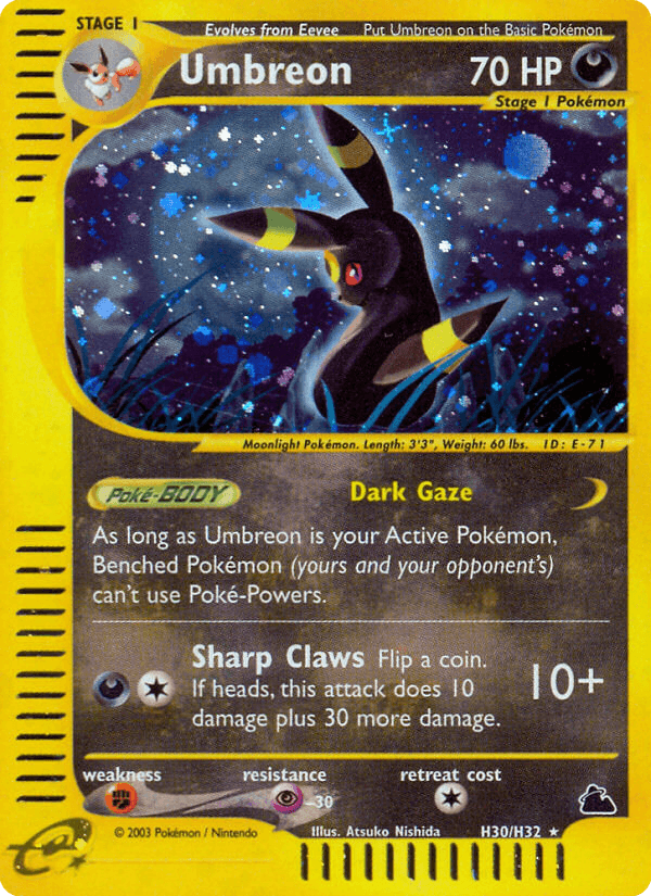 Umbreon printed card
