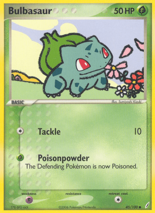 Bulbasaur printed card