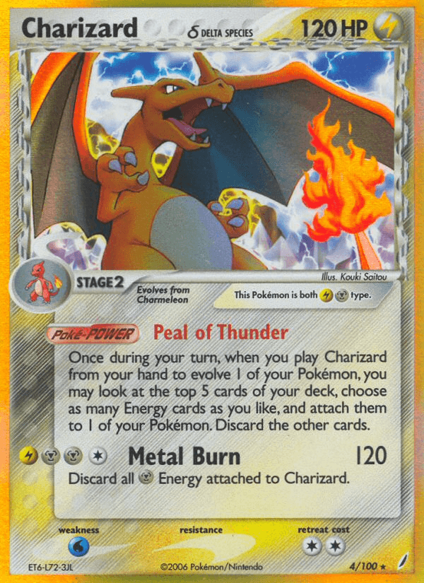 Charizard δ printed card