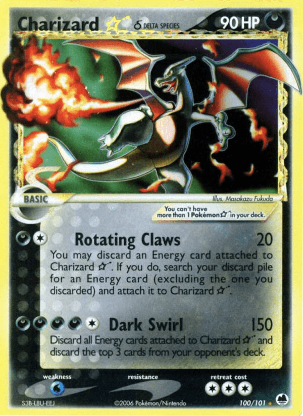 Charizard ★ δ printed card