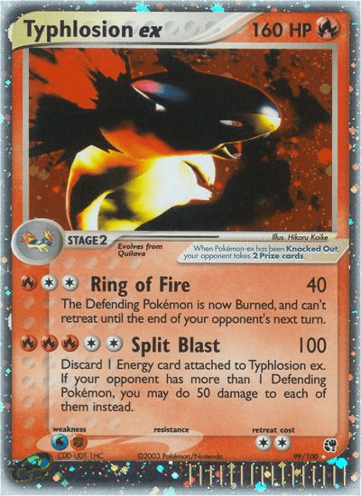 Typhlosion ex printed card