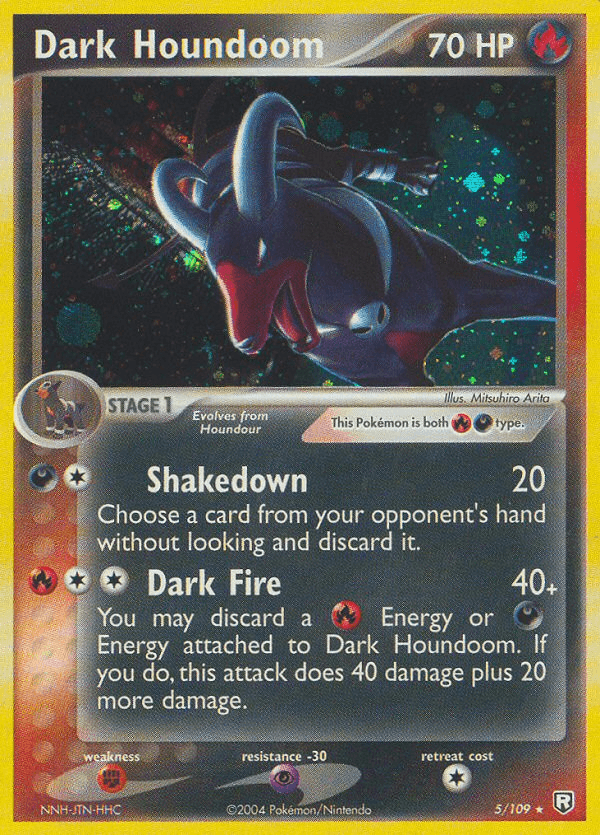 Dark Houndoom printed card