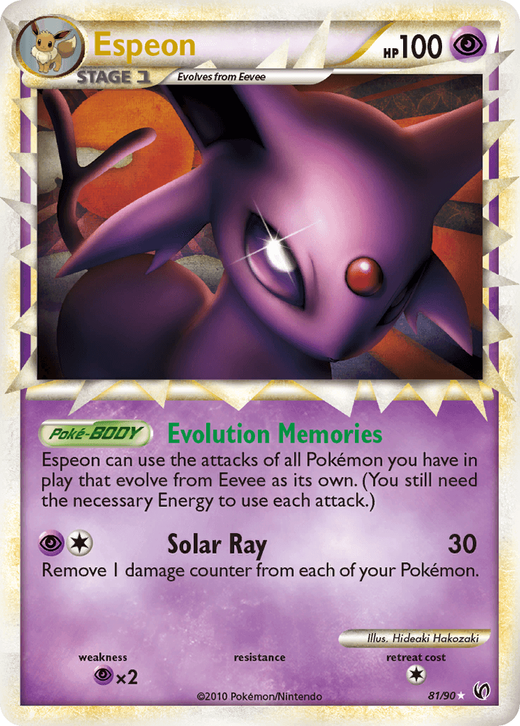 Espeon printed card