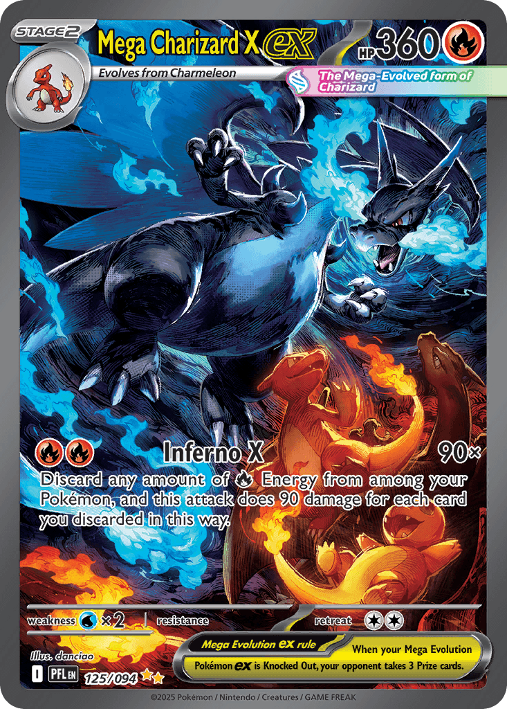 Mega Charizard X ex printed card